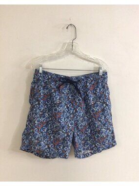 Tailor Vintage Swim Shorts Blue Florals Mens Large New $78